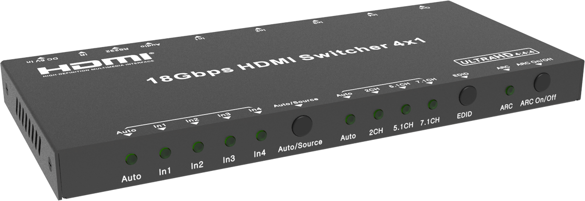 KVS0401K6P - HDMI 4K SWITCH WITH AUDIO EXTRACTOR (OLD VERSION)