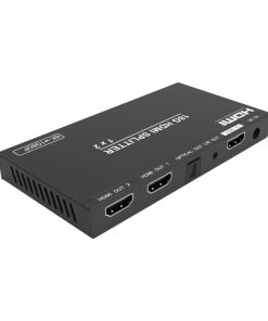 AHVS-H102K6A - 1×2 HDMI 2.0 Splitter with Scaler/Audio Extract